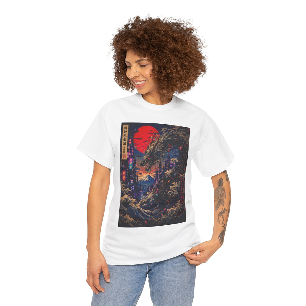 Dragon Citywave T-Shirt — Retro Cyberpunk Japanese Art Tee
