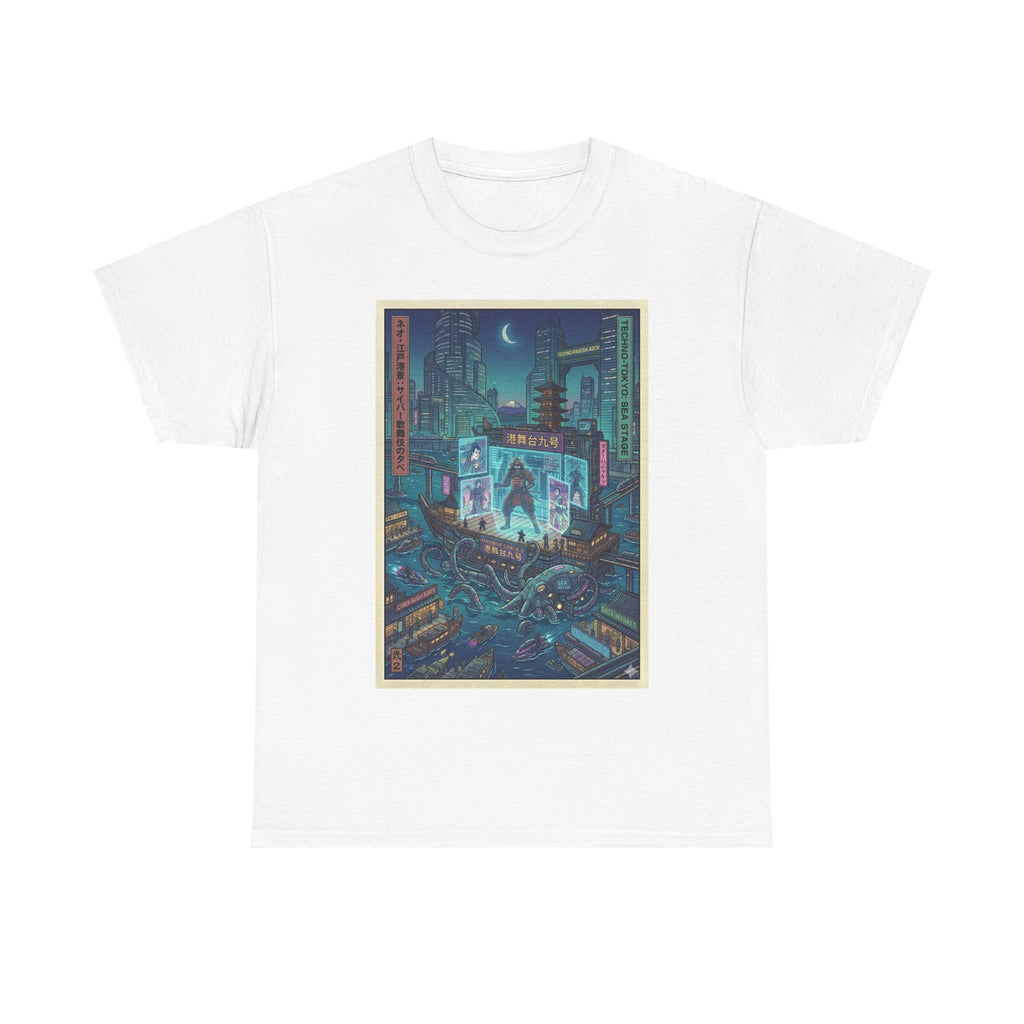 Cyberpunk Cityscape T-Shirt — Neon Retro Tokyo Night Graphic Tee - Japanese Streetwear T-Shirt | Tokyo Style X