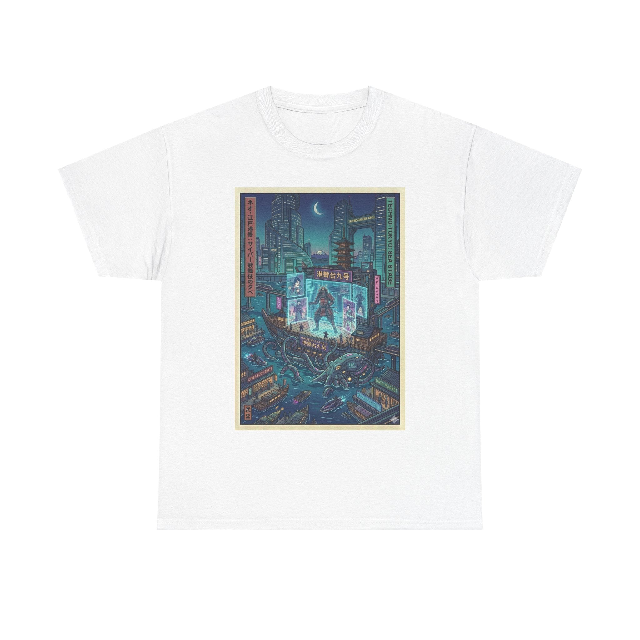 Cyberpunk Cityscape T-Shirt — Neon Retro Tokyo Night Graphic Tee - Japanese Streetwear T-Shirt | Tokyo Style X