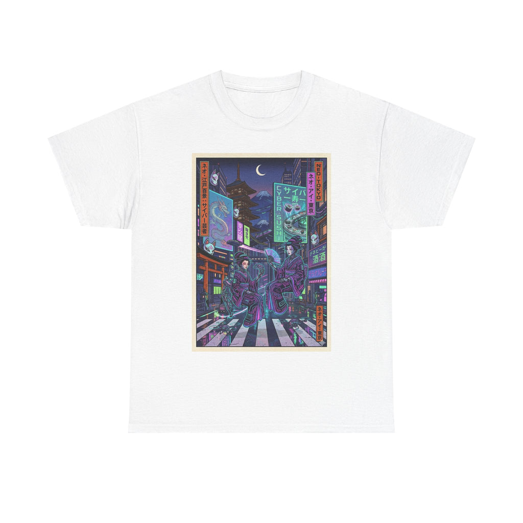 Cyberpunk Night Street T-Shirt — Neon Tokyo Alley Art Tee - Japanese Streetwear T-Shirt | Tokyo Style X