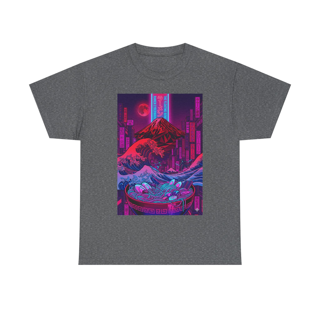 Vaporwave Mt. Fuji Wave Tee — Neon Cyberpunk Japanese Art Shirt