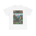 Samurai Garden Tee — Retro Japanese Ukiyo-e Cherry Blossom Graphic T-Shirt - Japanese Streetwear T-Shirt | Tokyo Style X