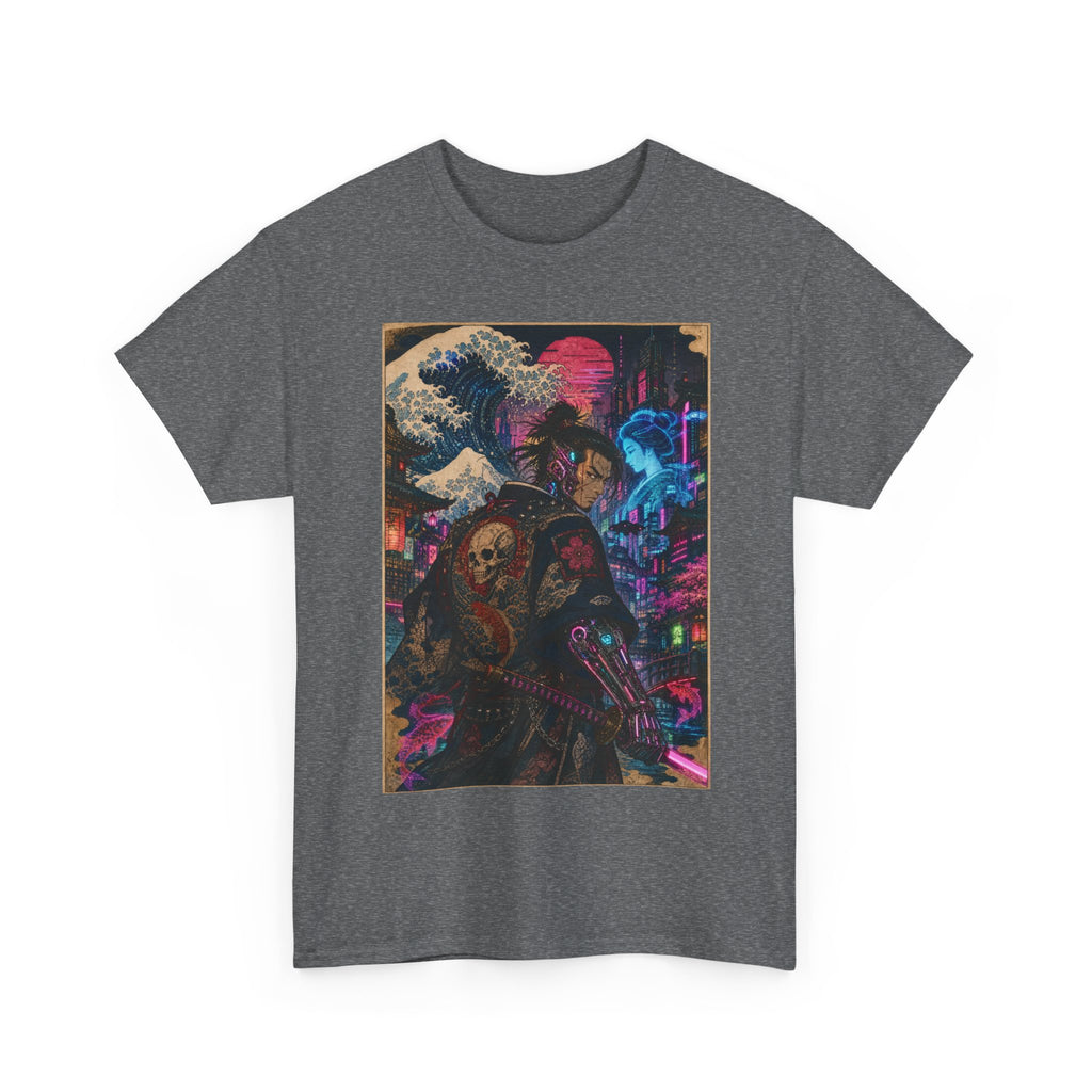 Cyberpunk Samurai T-Shirt — Neon Tokyo Wave Graphic Tee - Japanese Streetwear T-Shirt | Tokyo Style X