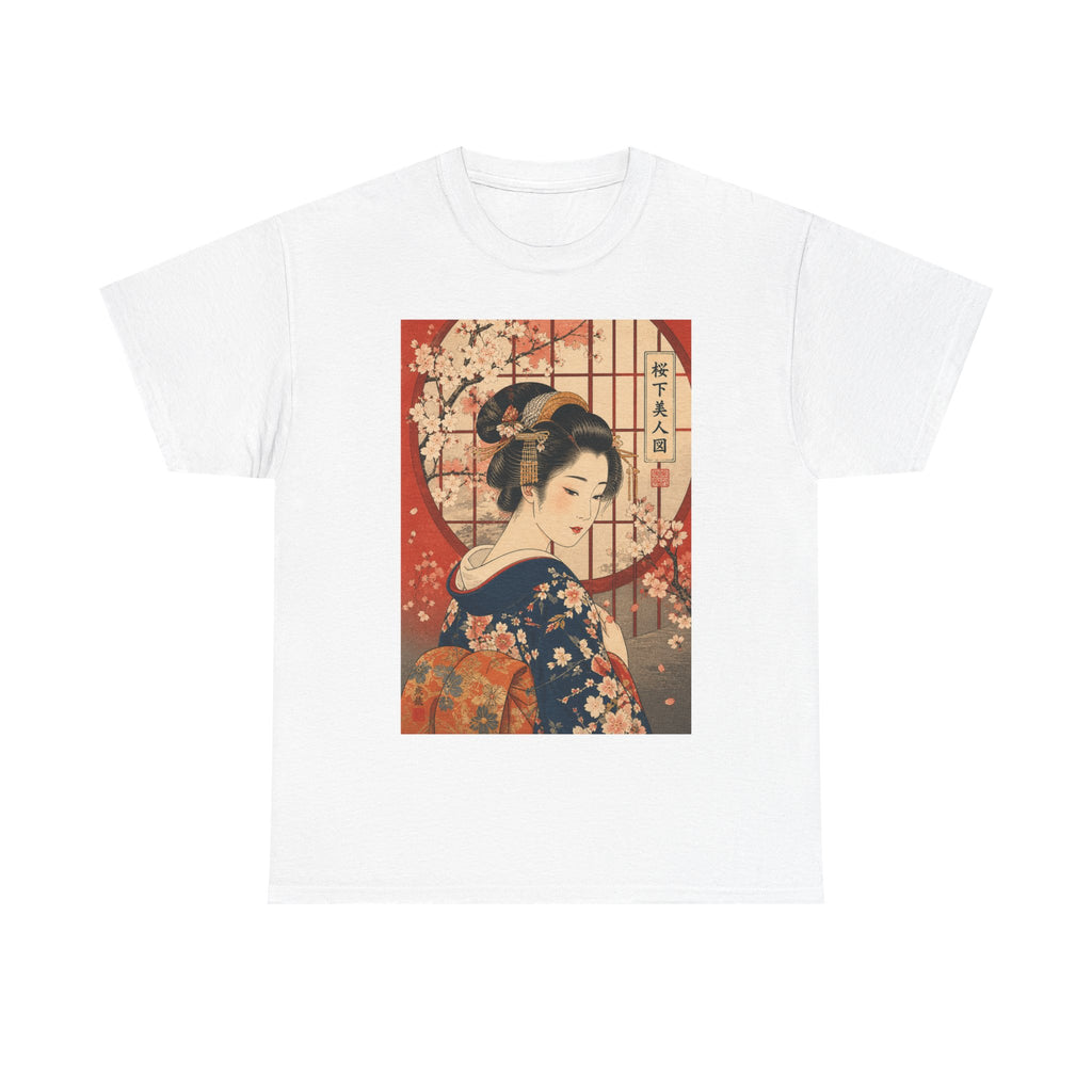 Geisha Portrait T-Shirt — Vintage Japanese Ukiyo-e Kimono Art Tee
