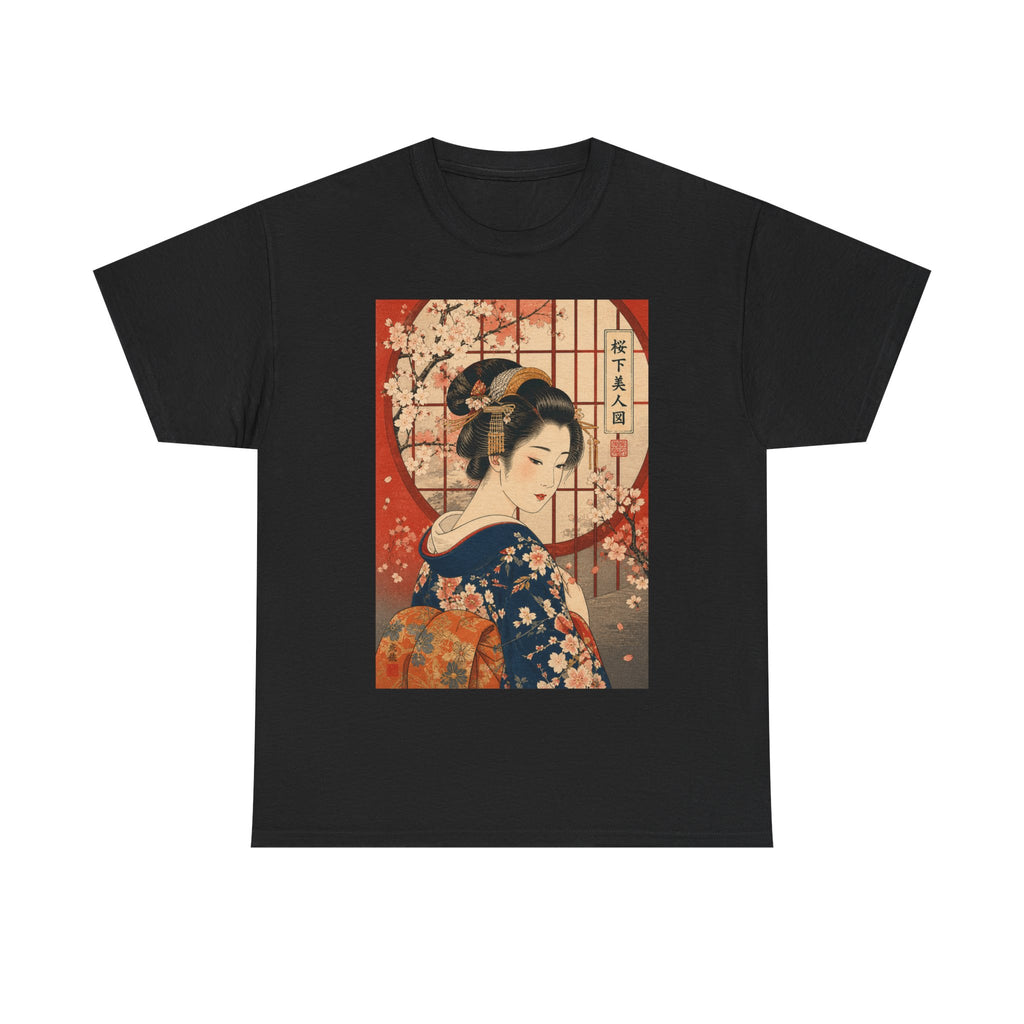 Geisha Portrait T-Shirt — Vintage Japanese Ukiyo-e Kimono Art Tee
