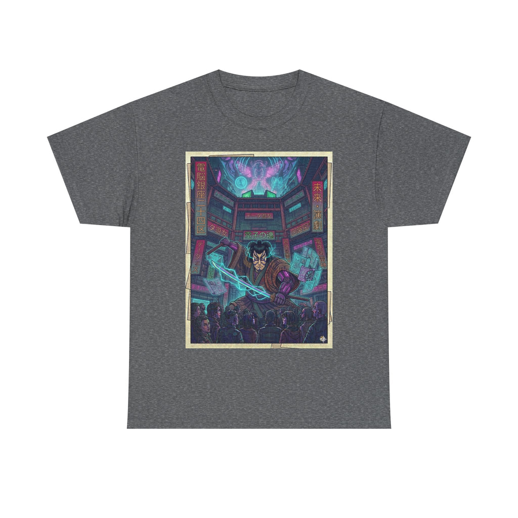 Cyberpunk Sorcerer T-Shirt — Neon Magic Arcade Art Tee