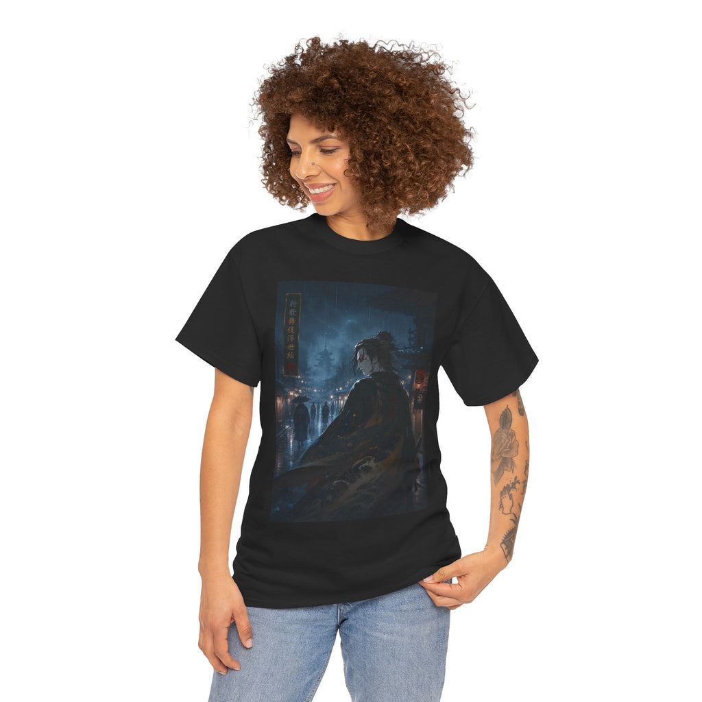 Dark Cityscape T-Shirt — Night Samurai Mystic Streetwear