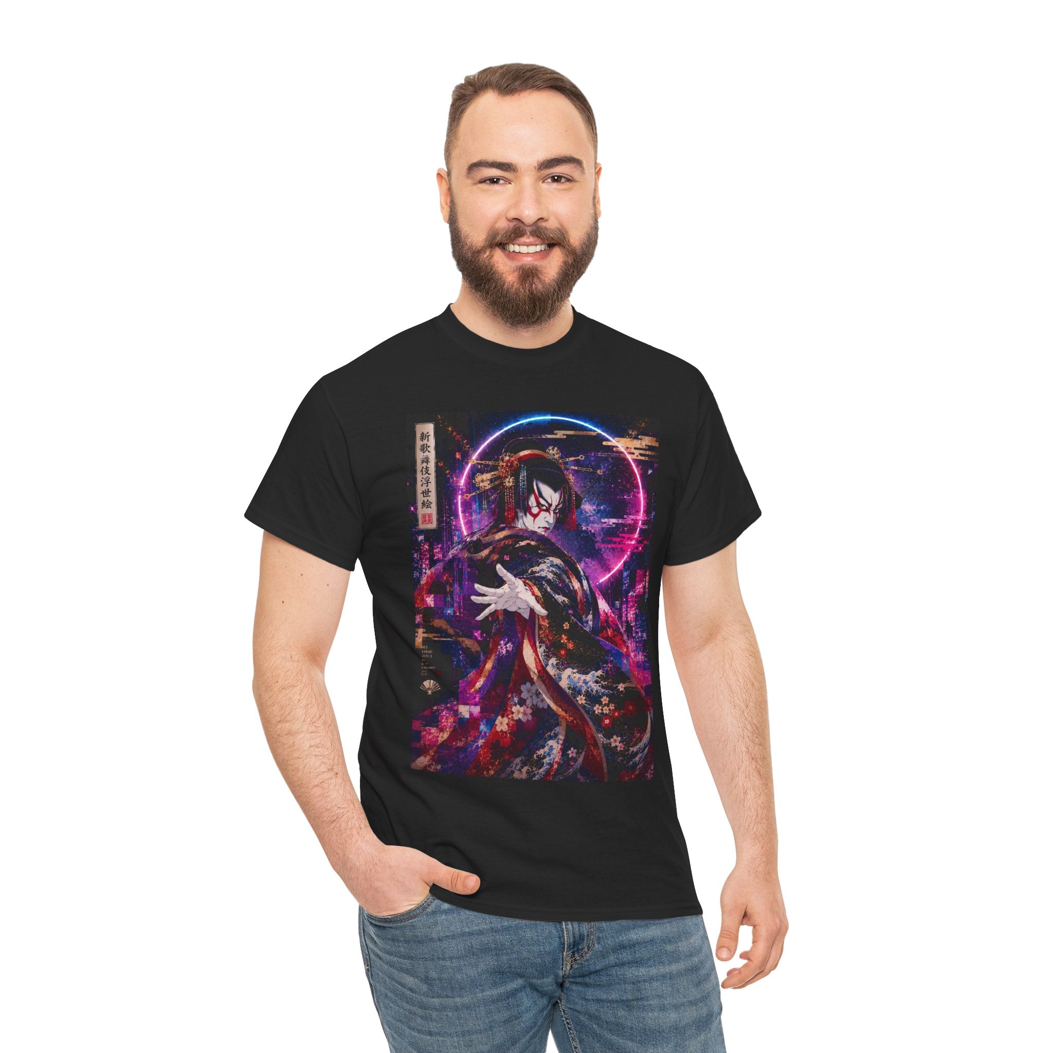 Anime Kimono Tee — Neon Samurai Aesthetic