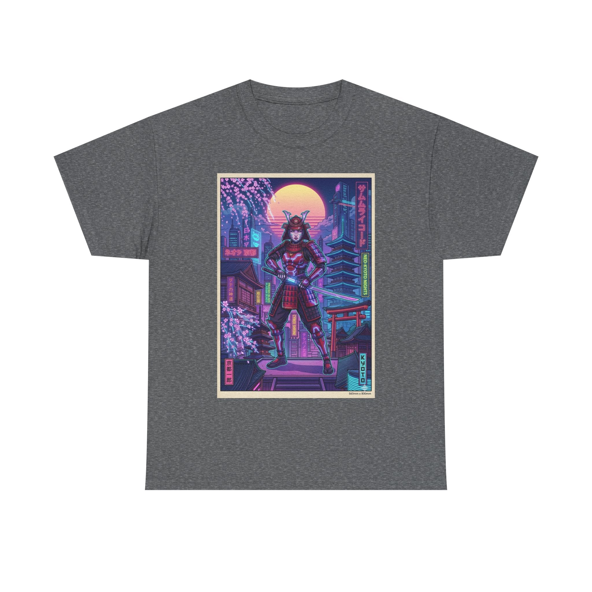 Cyberpunk Samurai T-Shirt — Neon Tokyo Night Graphic Tee - Japanese Streetwear T-Shirt | Tokyo Style X