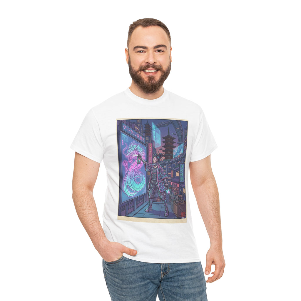 Cyberpunk Samurai T-Shirt — Neon City Streetwear - Japanese Streetwear T-Shirt | Tokyo Style X