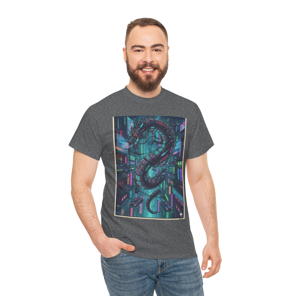 Cyberpunk Serpent T‑Shirt — Neon Futuristic Snake Graphic Tee