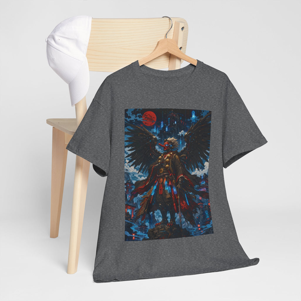Angel of Night Graphic Tee — Dark Fantasy Winged Warrior T-Shirt