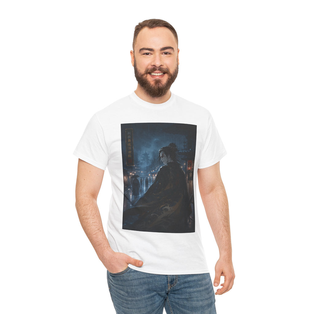 Dark Cityscape T-Shirt — Night Samurai Mystic Streetwear