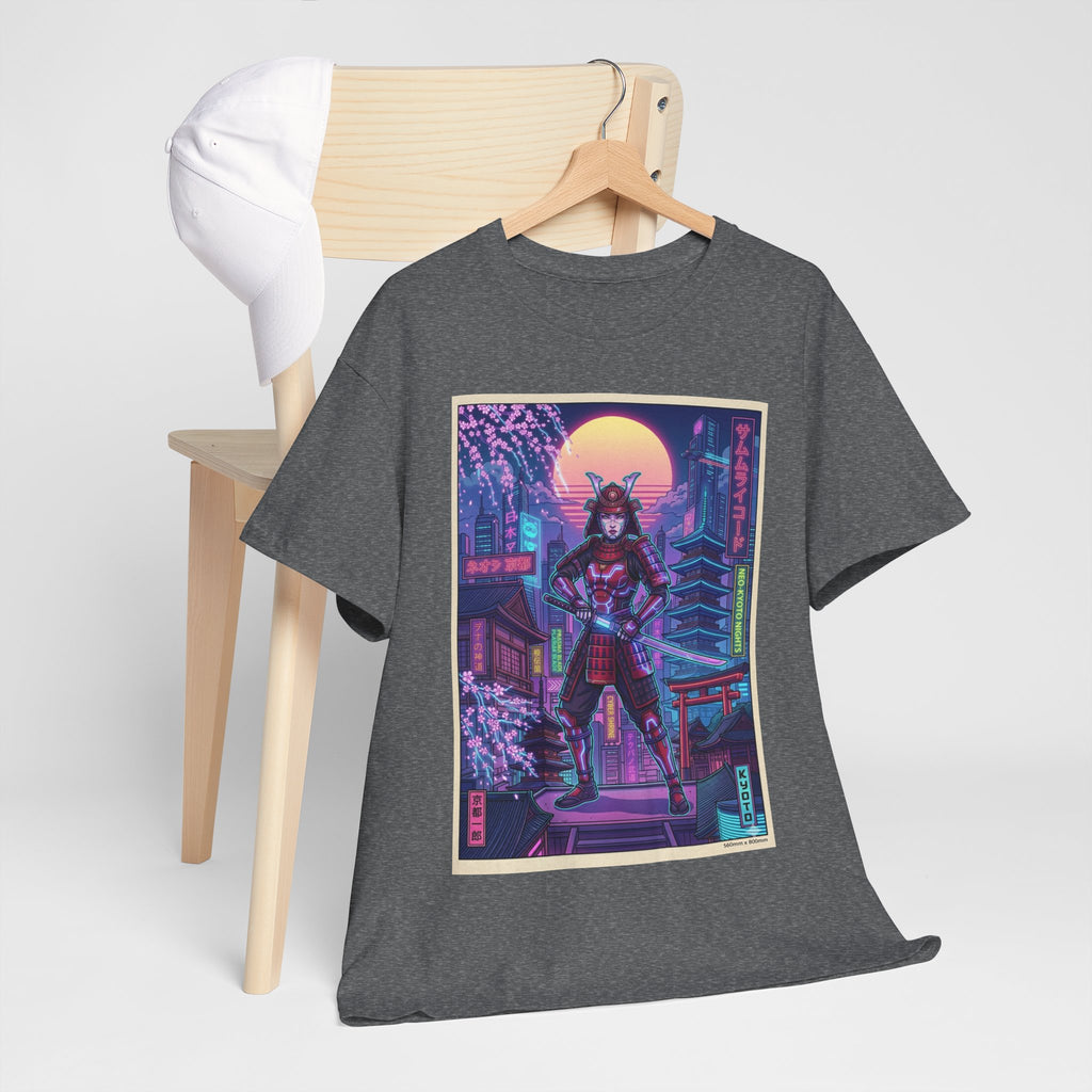 Cyberpunk Samurai T-Shirt — Neon Tokyo Night Graphic Tee - Japanese Streetwear T-Shirt | Tokyo Style X