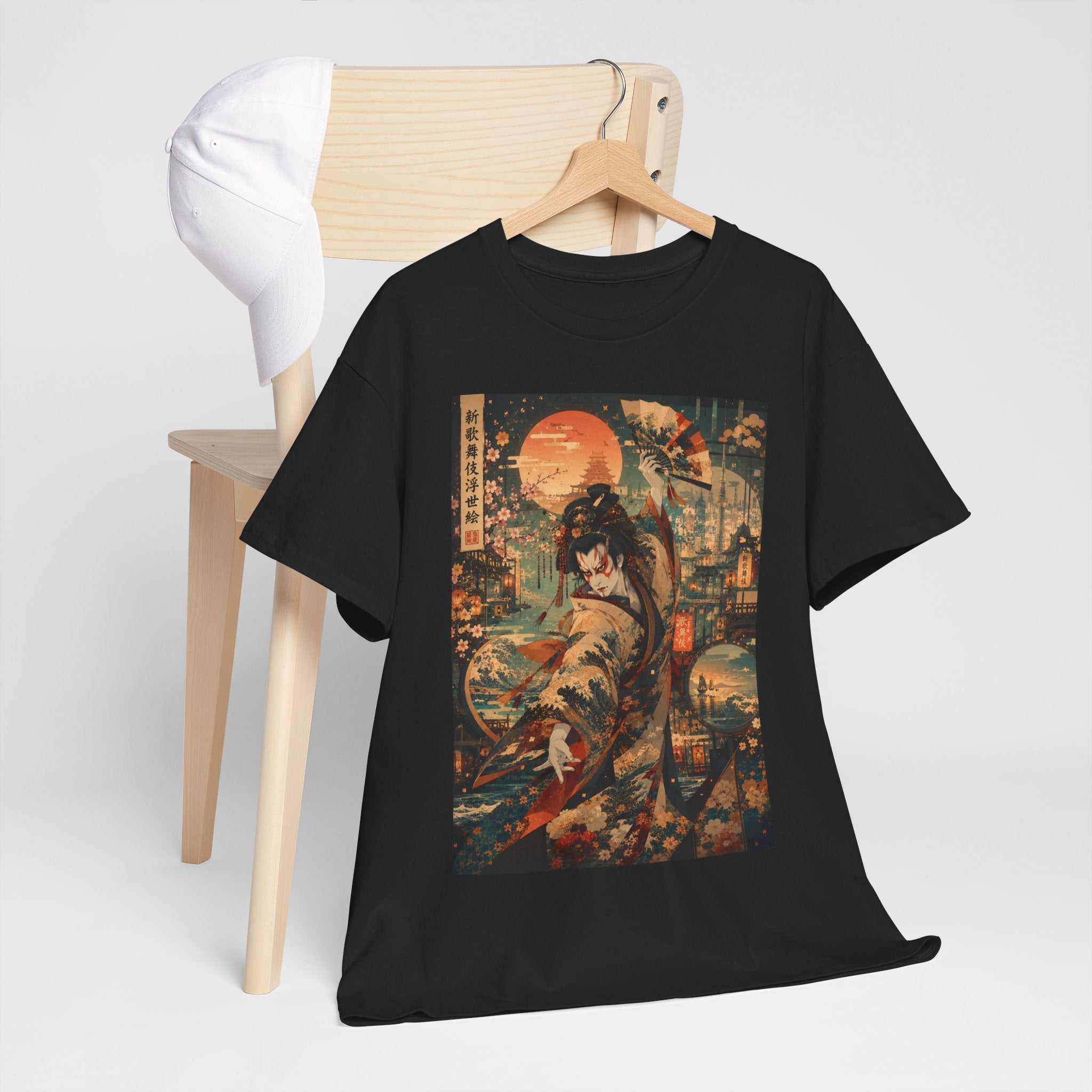 Samurai Sunset T-Shirt — Vintage Japanese Warrior Graphic Tee