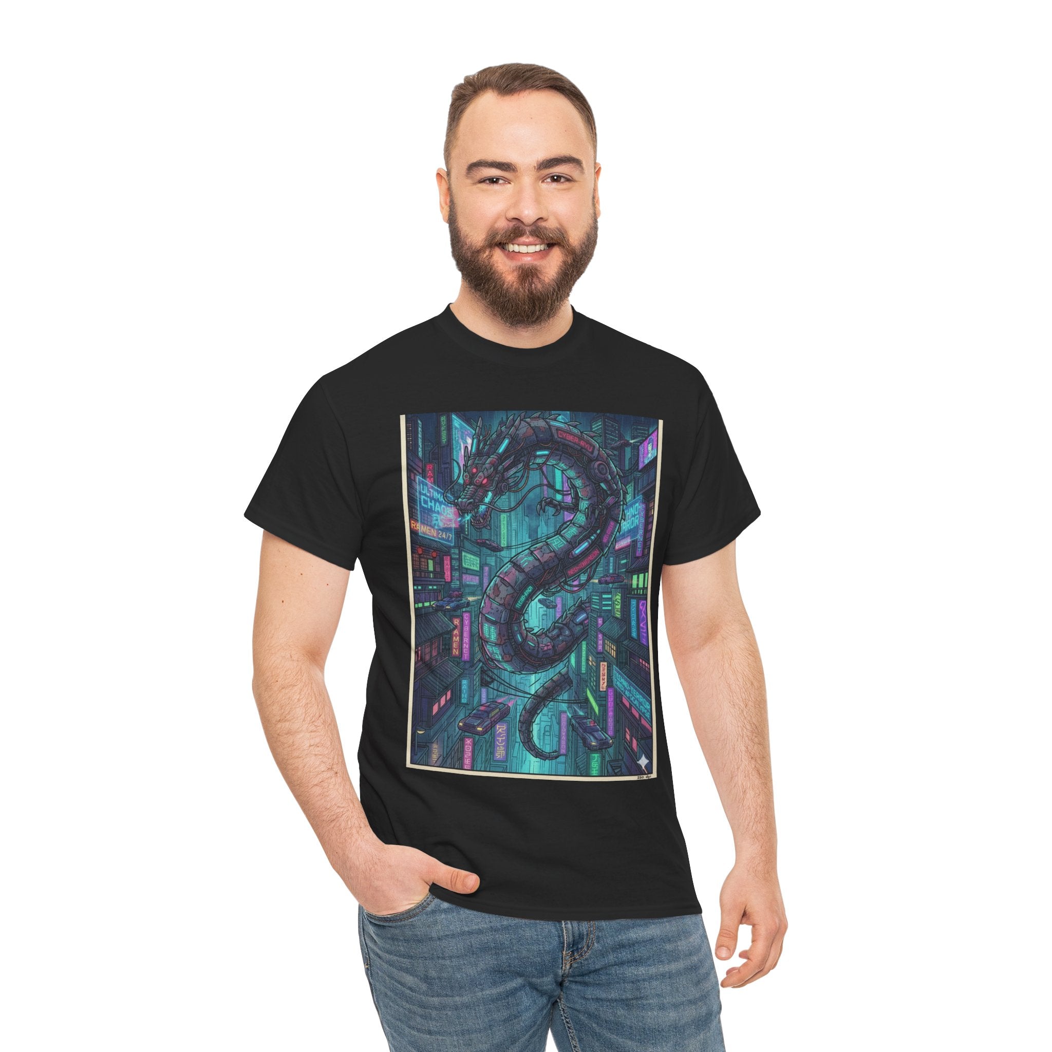 Cyberpunk Serpent T‑Shirt — Neon Futuristic Snake Graphic Tee