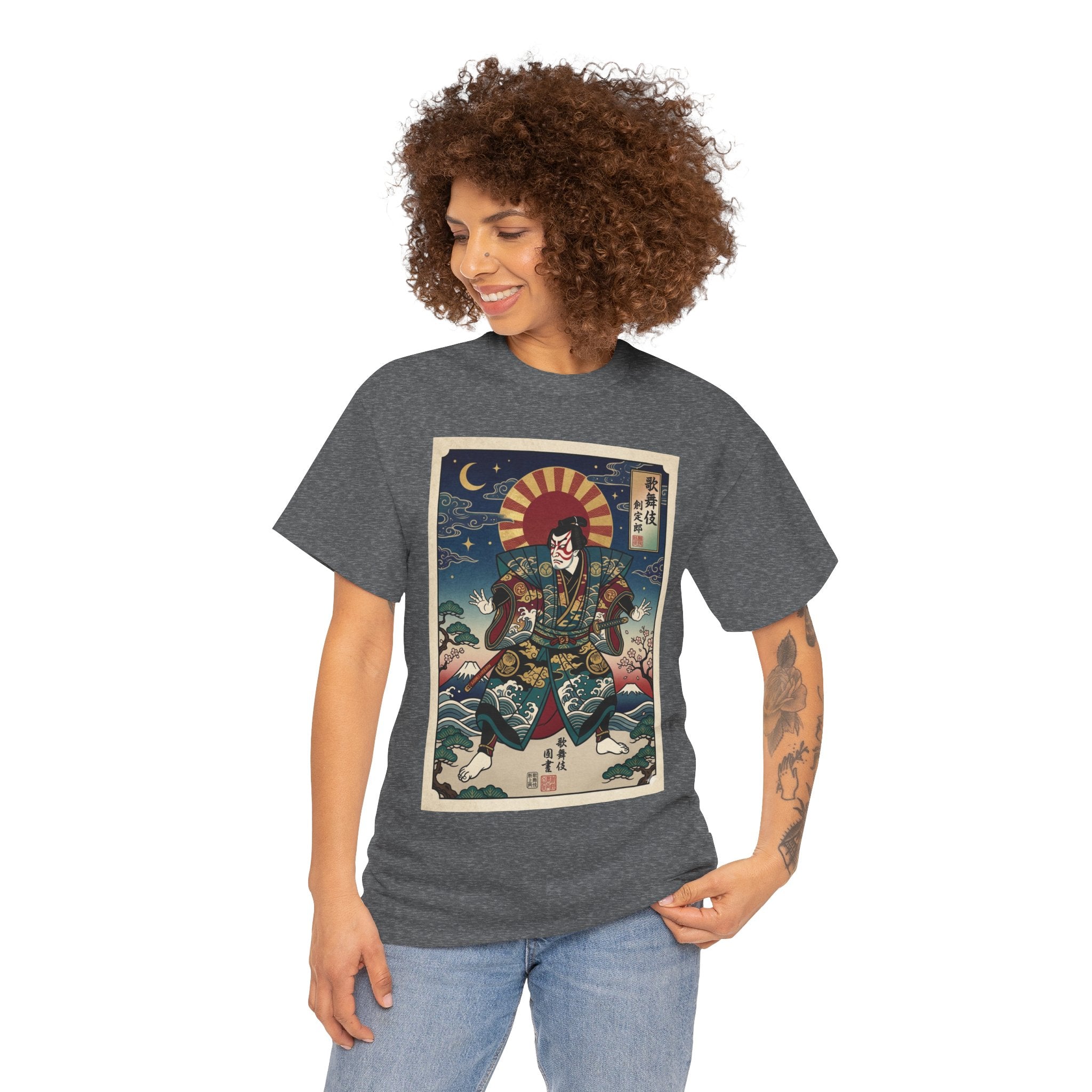 Samurai Ukiyo-e Art Tee – Vintage Japanese Warrior Graphic T-Shirt