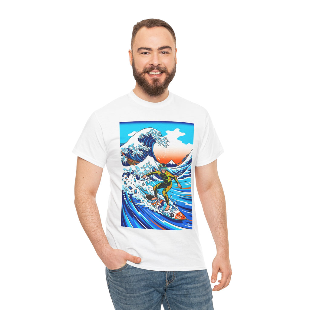 Surfing Great Wave T-Shirt — Retro Japanese Wave Surf Tee