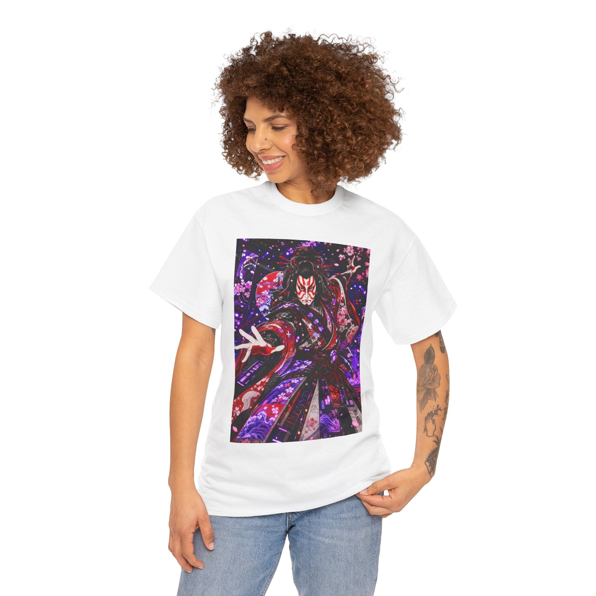 Demon Samurai Graphic Tee — Bold Anime Warrior T-Shirt