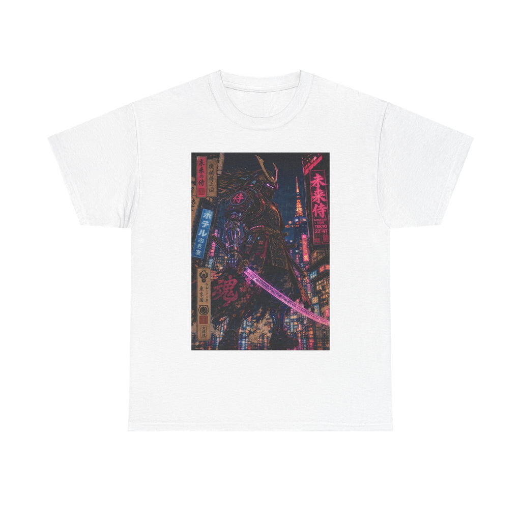 Cyberpunk City Night Tee — Neon Tokyo Streetscape Graphic T-Shirt