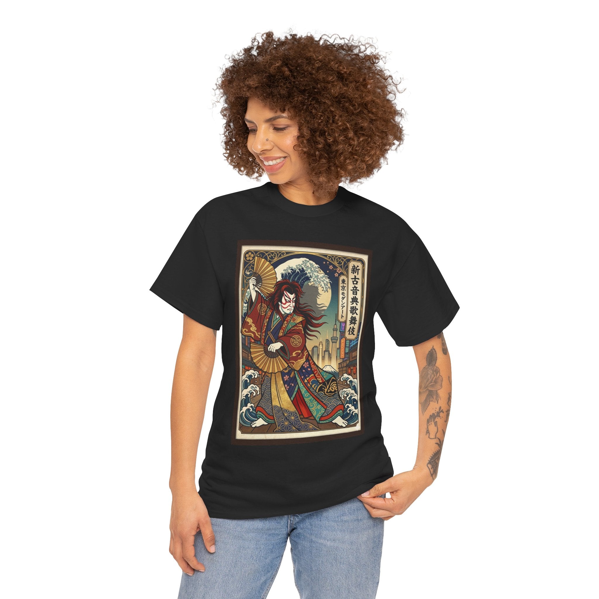 Kabuki Warrior T-Shirt — Vintage Japanese Ukiyo-e Theater Art Tee