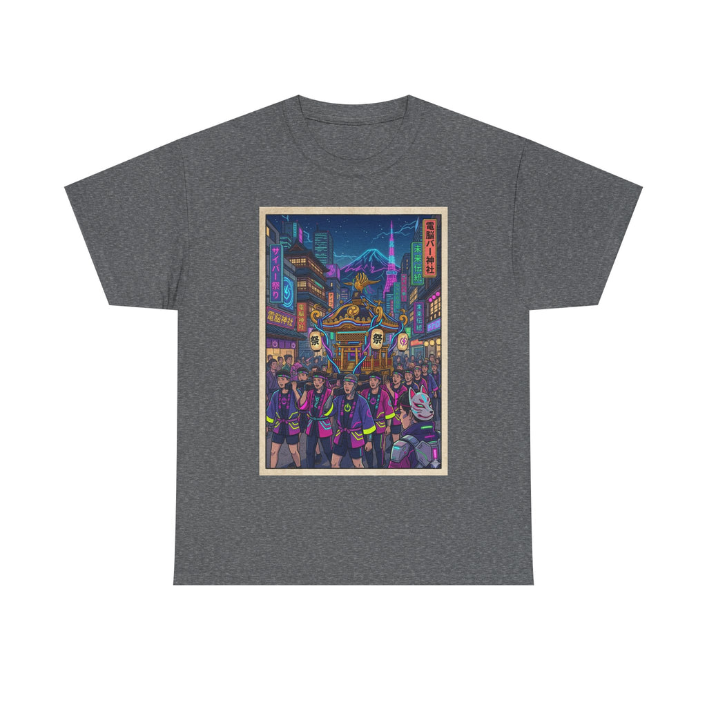 Cyberpunk City Night T-Shirt — Neon Tokyo Street Scene Graphic Tee