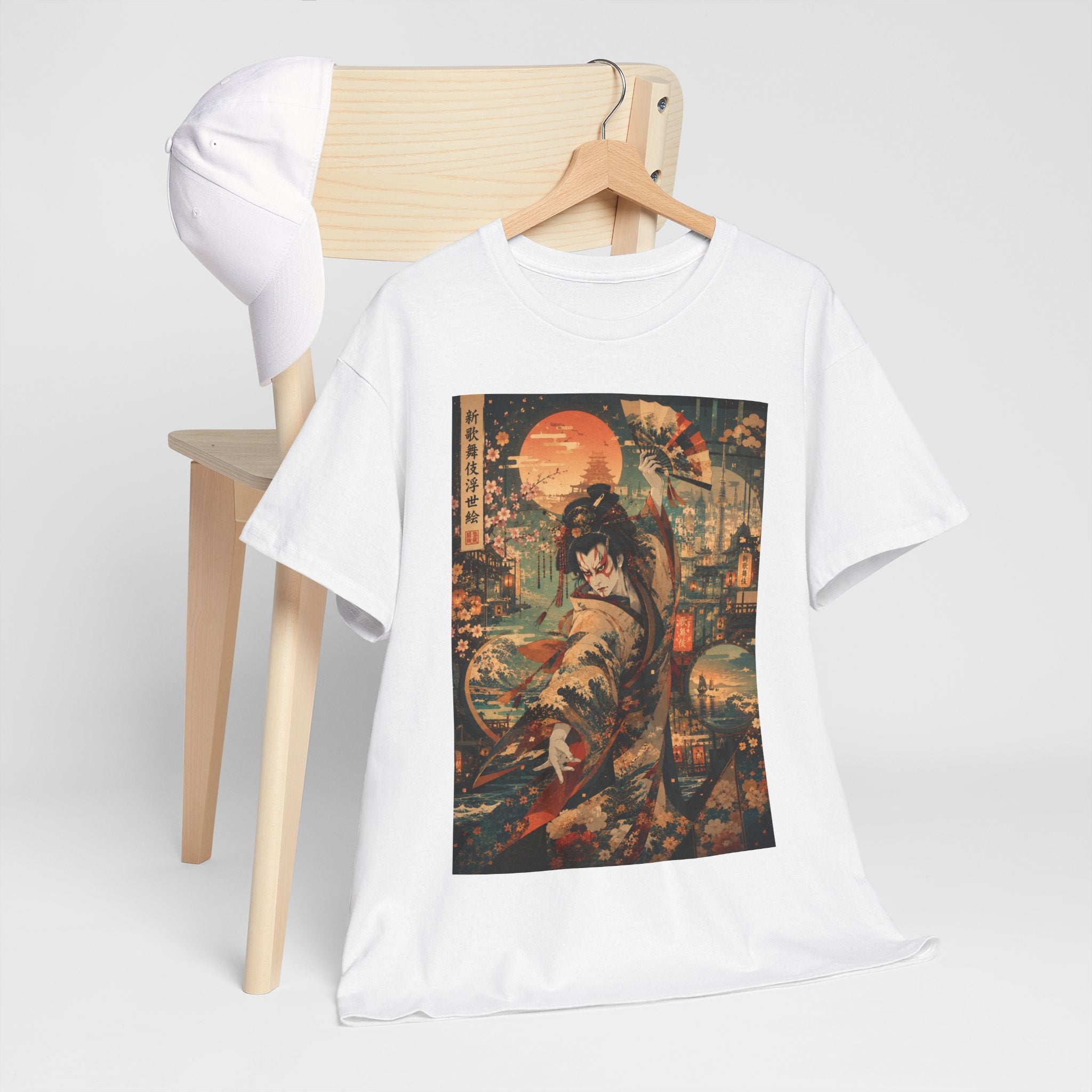 Samurai Sunset T-Shirt — Vintage Japanese Warrior Graphic Tee