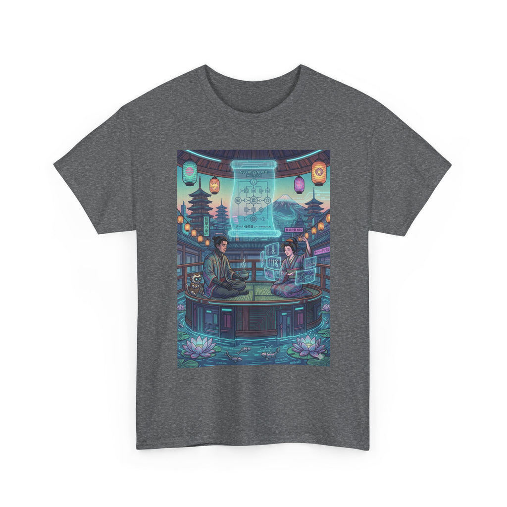 Cyber Tea House T‑Shirt — Neon Japanese Cafe Scene - Japanese Streetwear T-Shirt | Tokyo Style X
