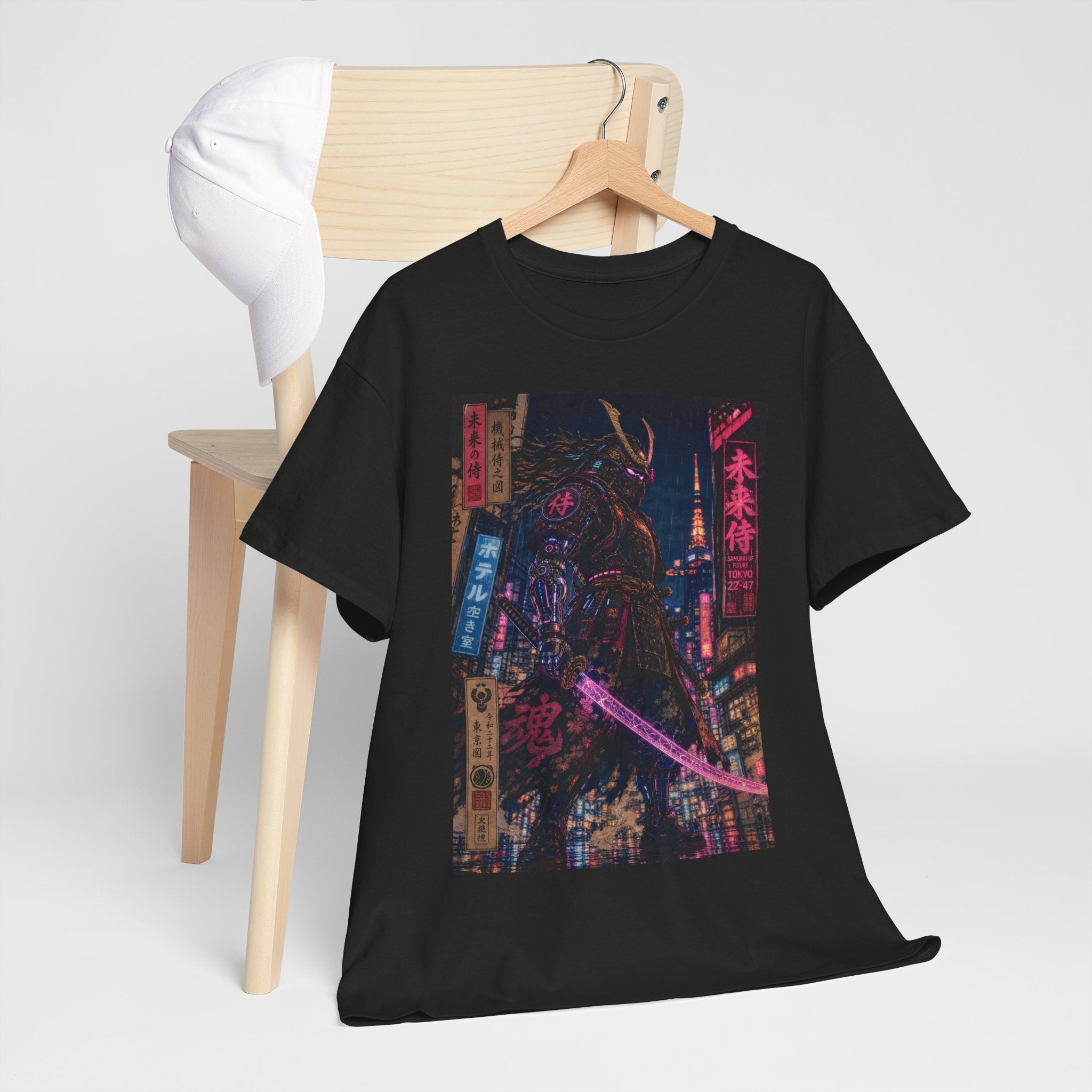 Cyberpunk City Night Tee — Neon Tokyo Streetscape Graphic T-Shirt