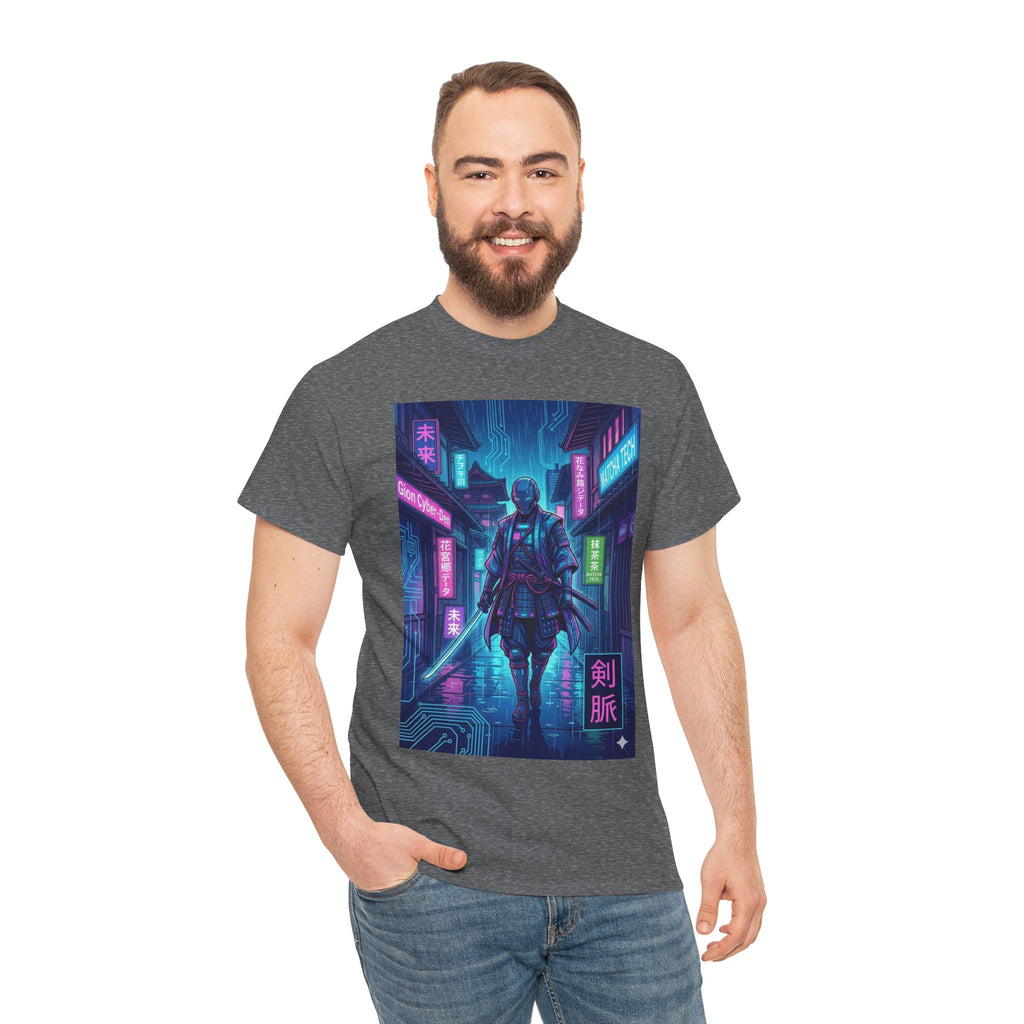 Cyberpunk Samurai T-Shirt — Neon Blade Urban Streetwear