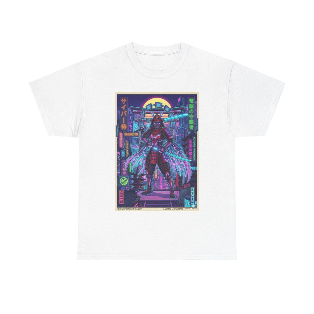 Cyberpunk Samurai T‑Shirt — Neon Night Warrior Graphic Tee - Japanese Streetwear T-Shirt | Tokyo Style X