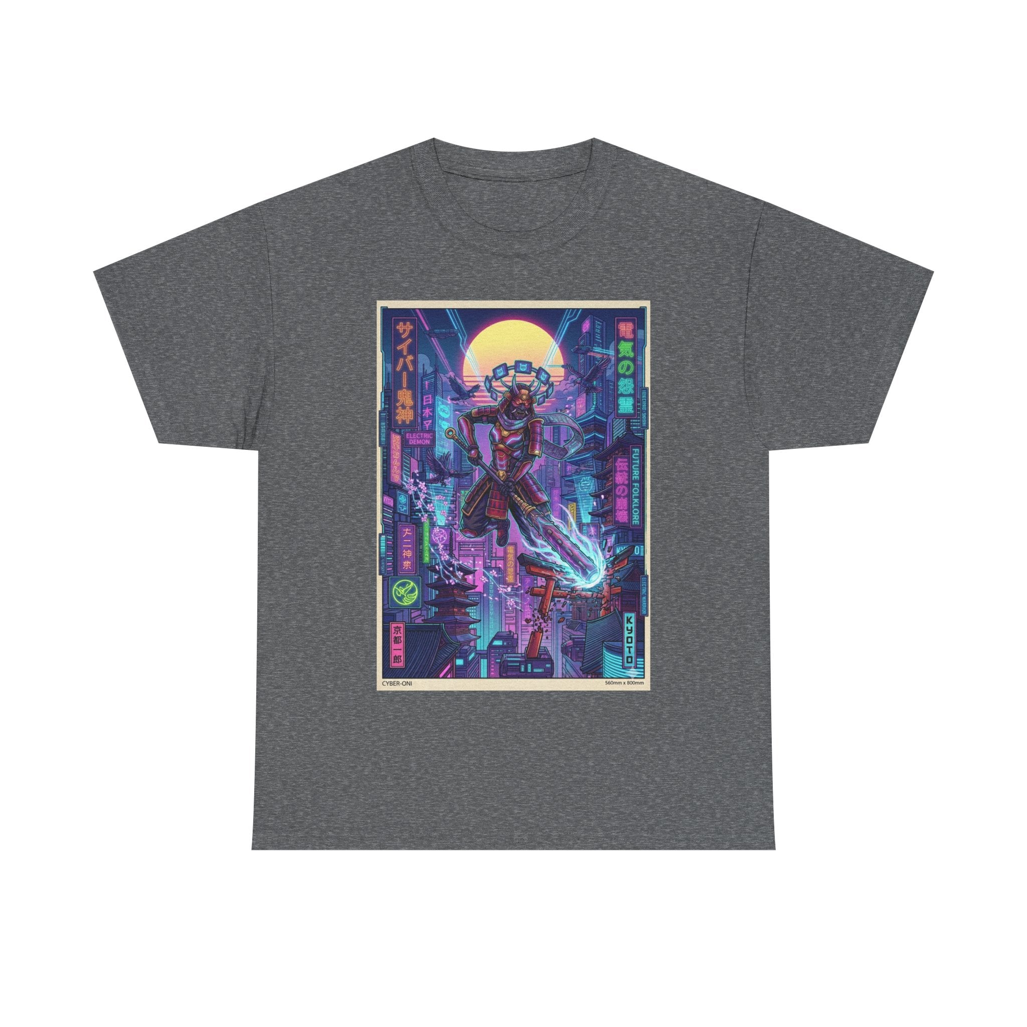 Cyberpunk Samurai T-Shirt — Neon Tokyo Street Art Tee - Japanese Streetwear T-Shirt | Tokyo Style X