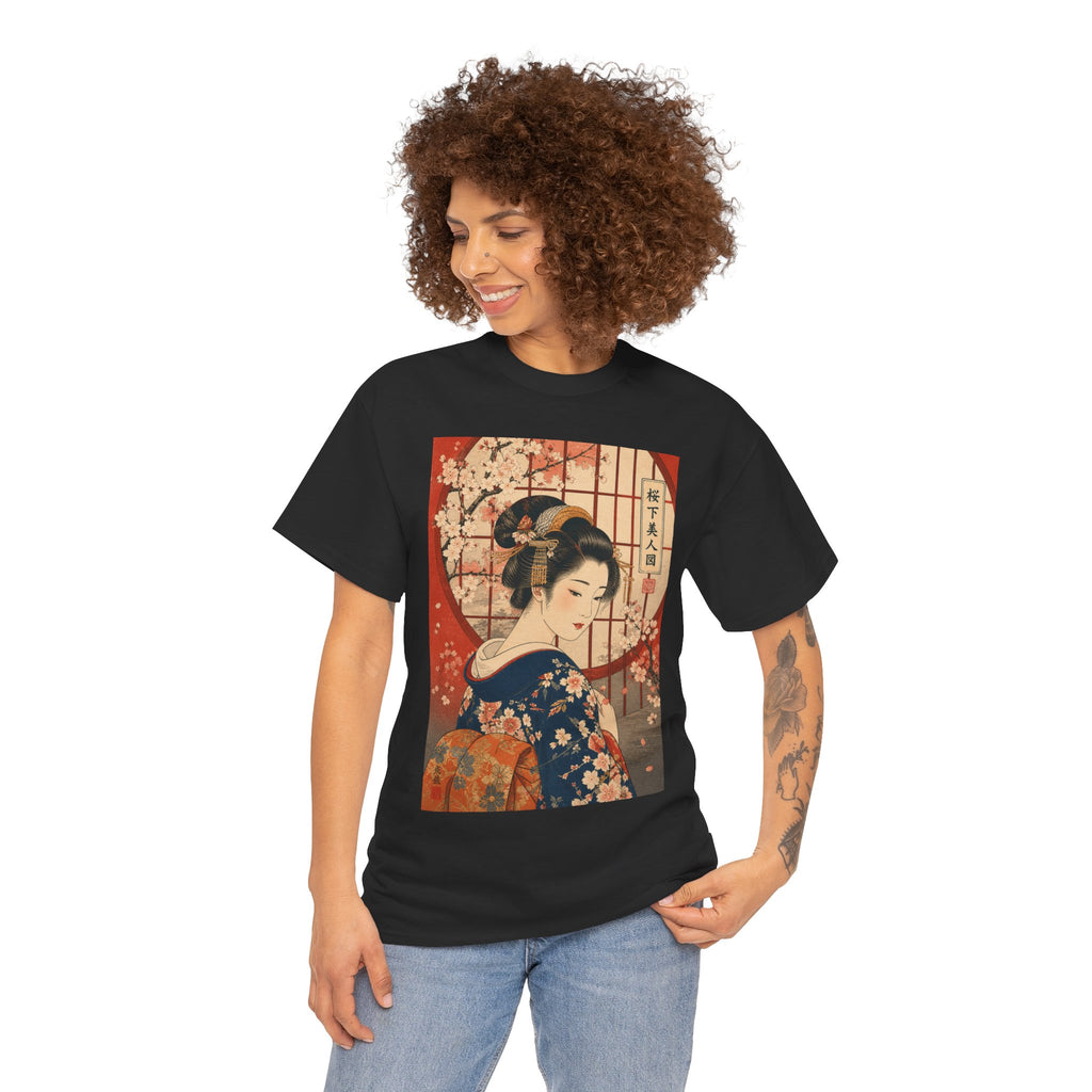 Geisha Portrait T-Shirt — Vintage Japanese Ukiyo-e Kimono Art Tee