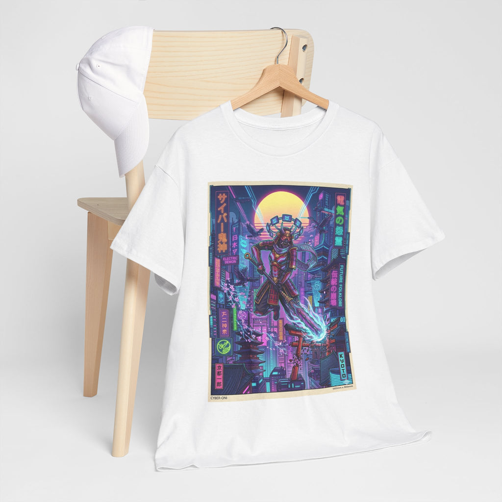 Cyberpunk Samurai T-Shirt — Neon Tokyo Street Art Tee - Japanese Streetwear T-Shirt | Tokyo Style X
