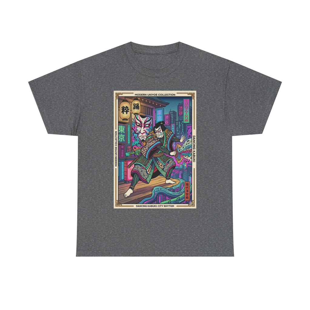 Kabuki Cyberpunk T-Shirt — Neon Samurai Art Tee