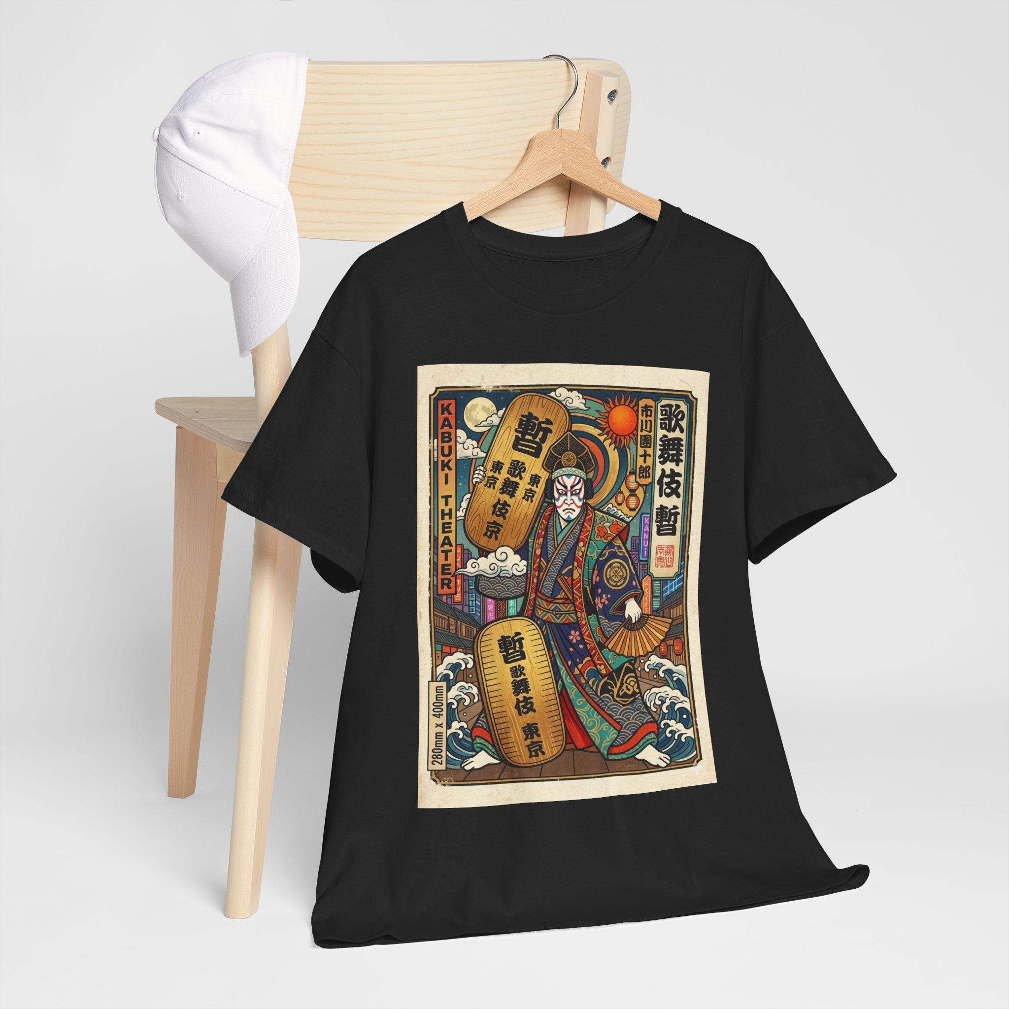 Vintage Japanese Ukiyo-e Samurai Tee — Traditional Woodblock Warrior Design