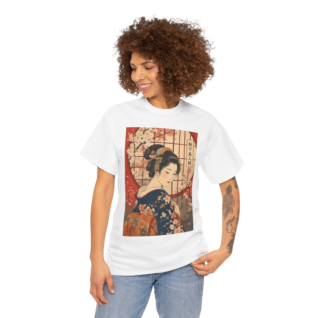 Geisha Portrait T-Shirt — Vintage Japanese Ukiyo-e Kimono Art Tee