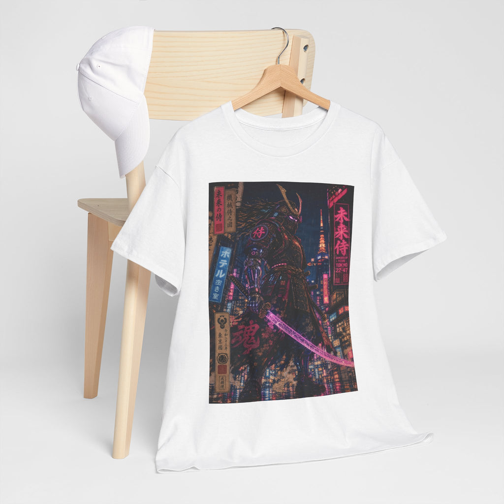 Cyberpunk City Night Tee — Neon Tokyo Streetscape Graphic T-Shirt