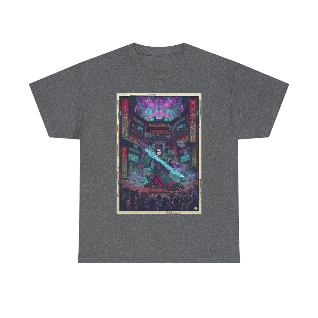 Cyberpunk Sorcerer Tee — Neon Mage Illustration Graphic T‑Shirt