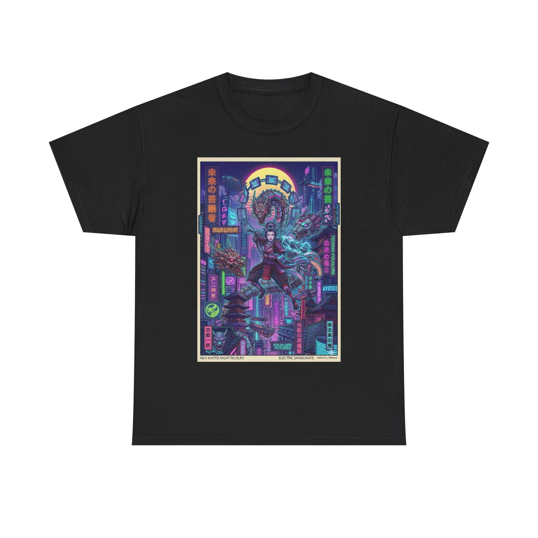 Cyberpunk Samurai T-Shirt — Neon City Ronin Art Tee - Japanese Streetwear T-Shirt | Tokyo Style X