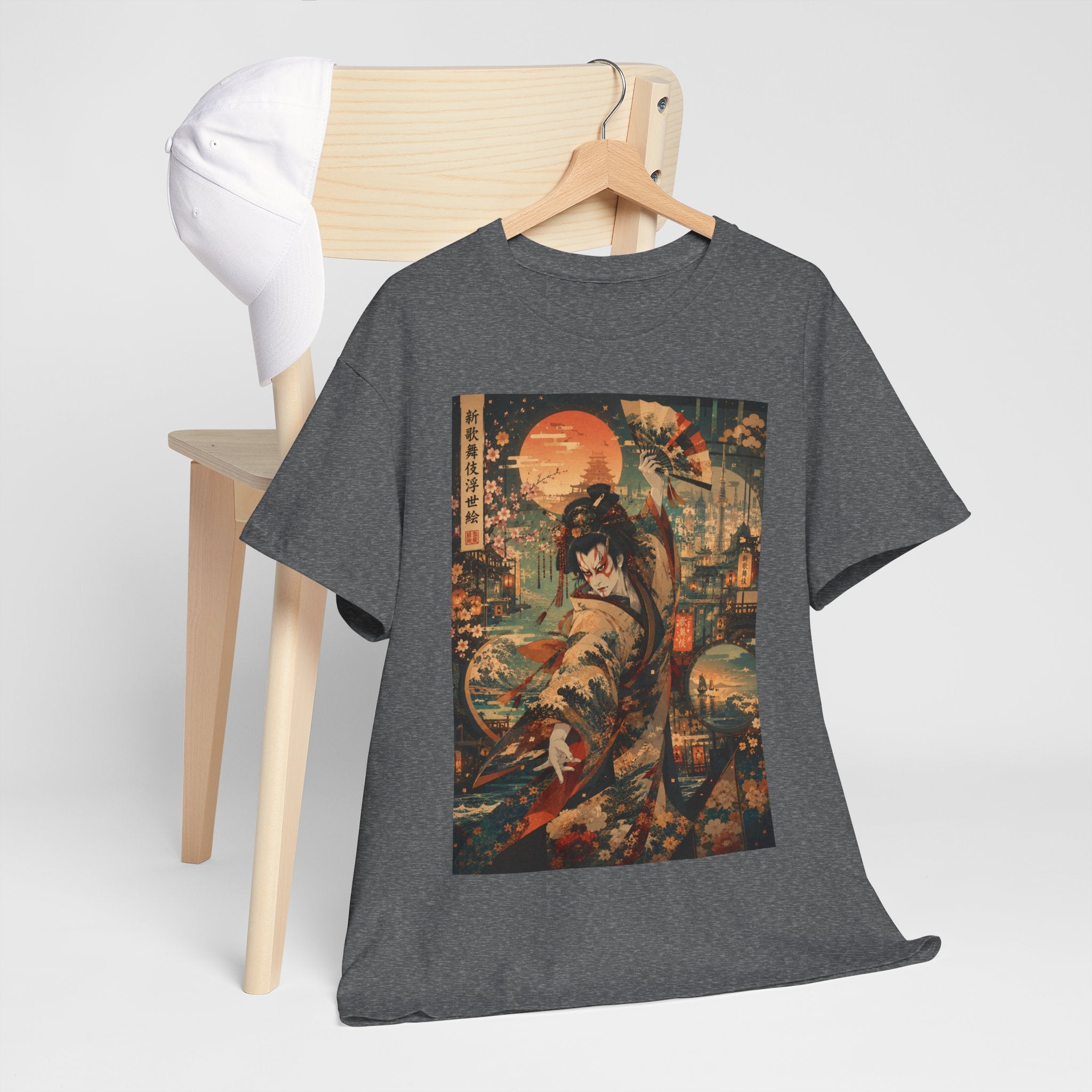 Samurai Sunset T-Shirt — Vintage Japanese Warrior Graphic Tee
