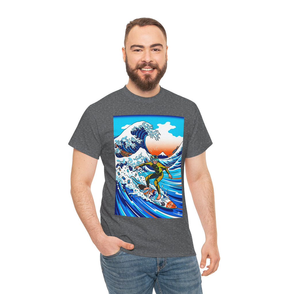 Surfing Great Wave T-Shirt — Retro Japanese Wave Surf Tee