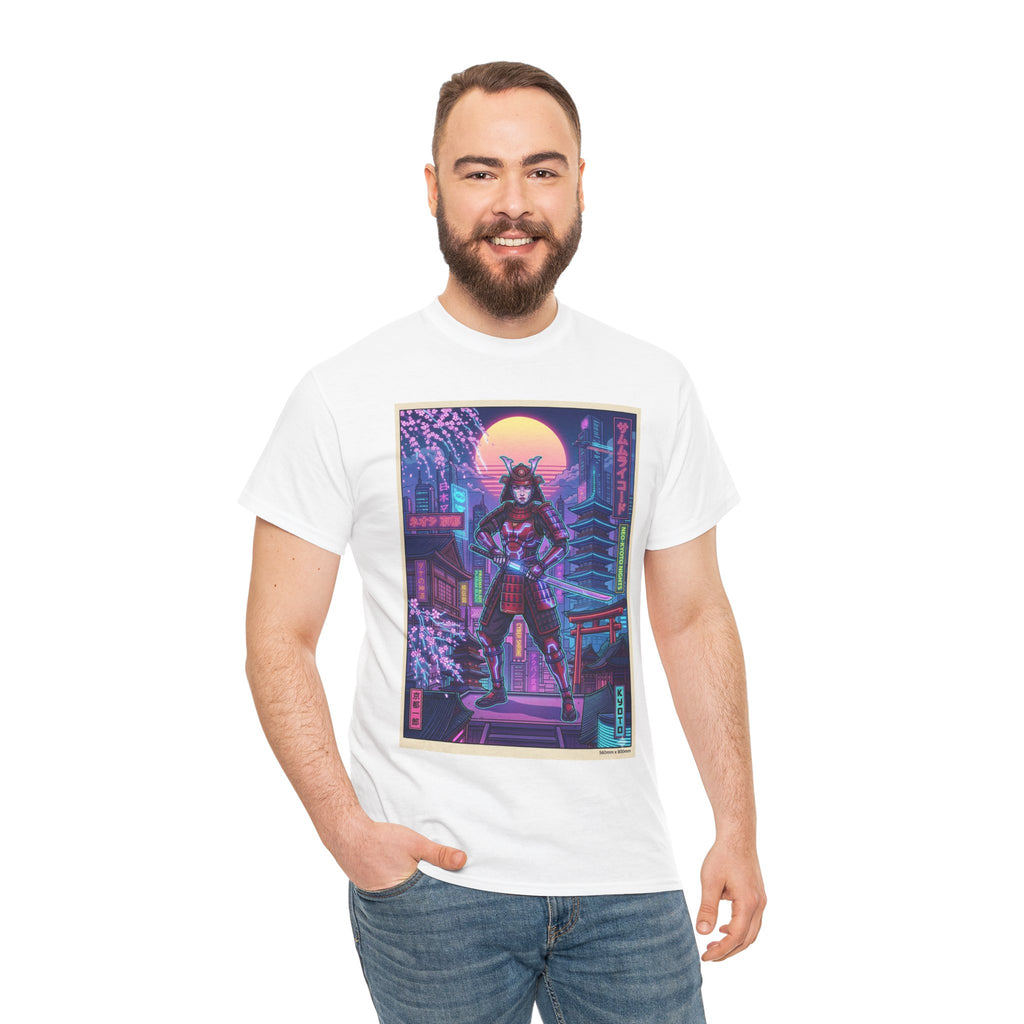 Cyberpunk Samurai T-Shirt — Neon Tokyo Night Graphic Tee - Japanese Streetwear T-Shirt | Tokyo Style X