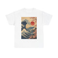 Vintage Japanese Wave Tee — Sakura Sunset Hokusai-Inspired Graphic Shirt