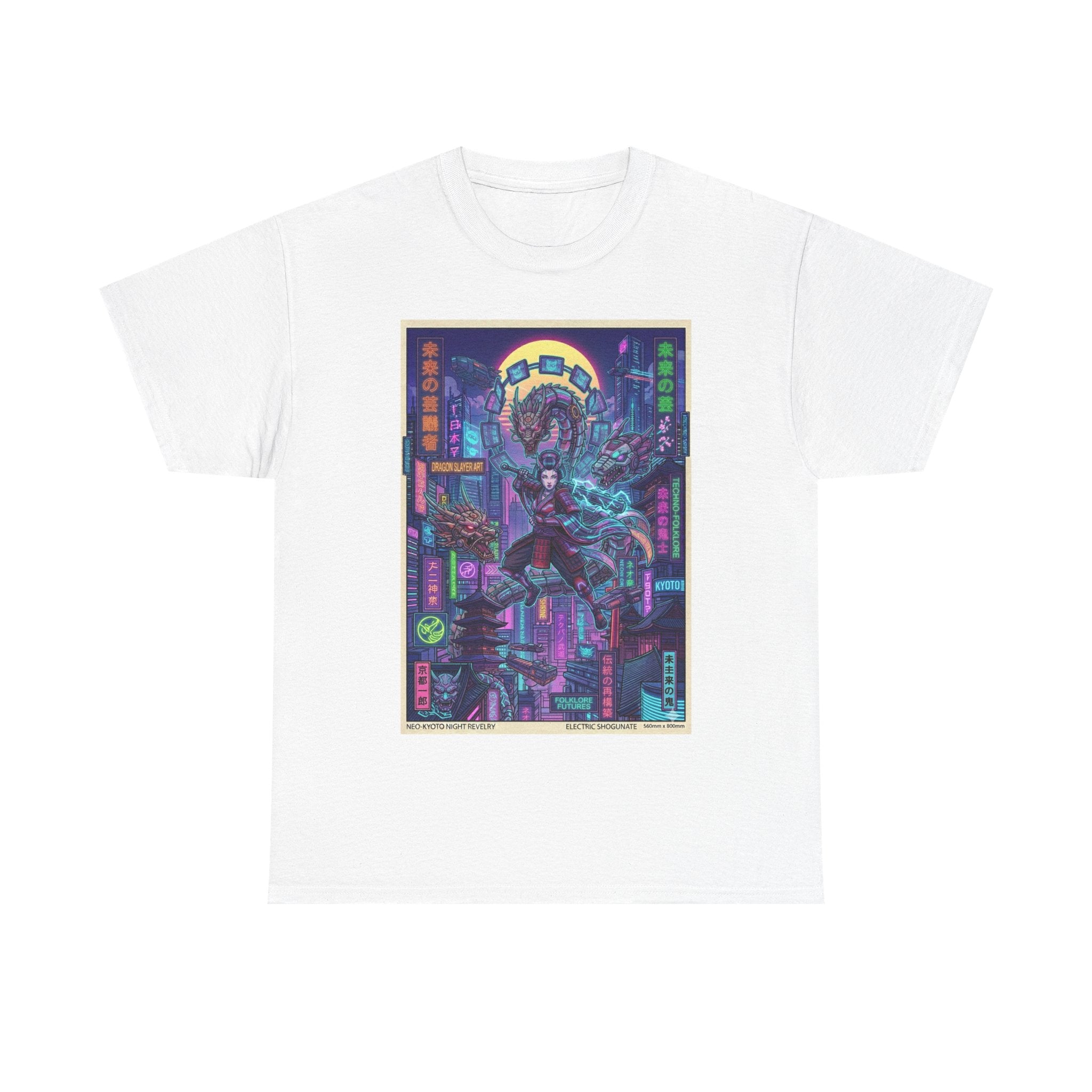 Cyberpunk Samurai T-Shirt — Neon City Ronin Art Tee - Japanese Streetwear T-Shirt | Tokyo Style X