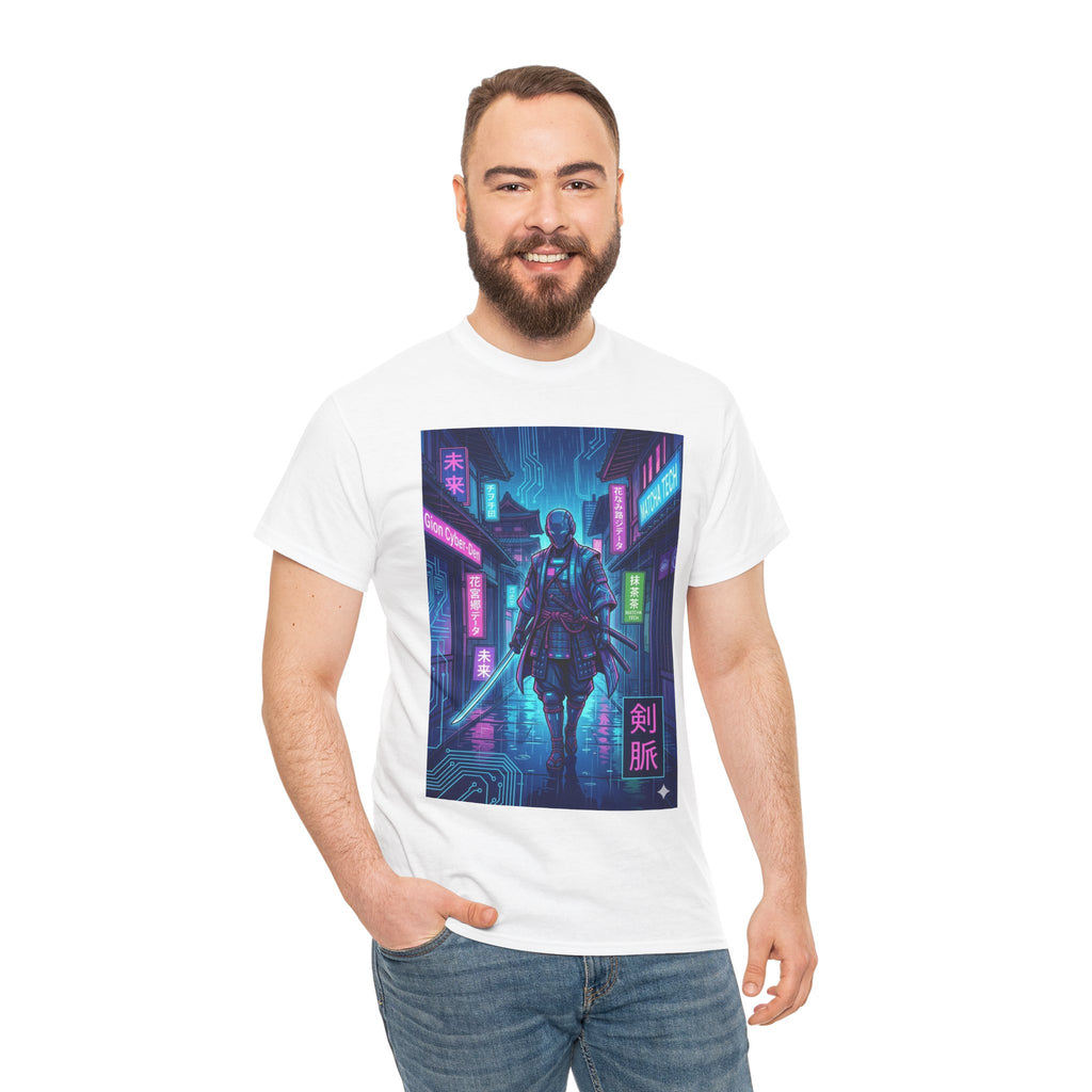 Cyberpunk Samurai T-Shirt — Neon Blade Urban Streetwear
