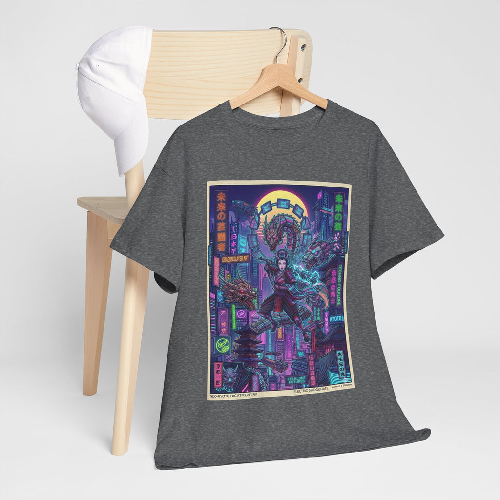 Cyberpunk Samurai T-Shirt — Neon City Ronin Art Tee - Japanese Streetwear T-Shirt | Tokyo Style X
