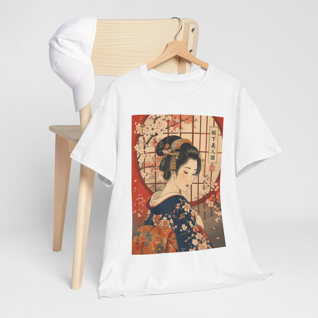 Geisha Portrait T-Shirt — Vintage Japanese Ukiyo-e Kimono Art Tee