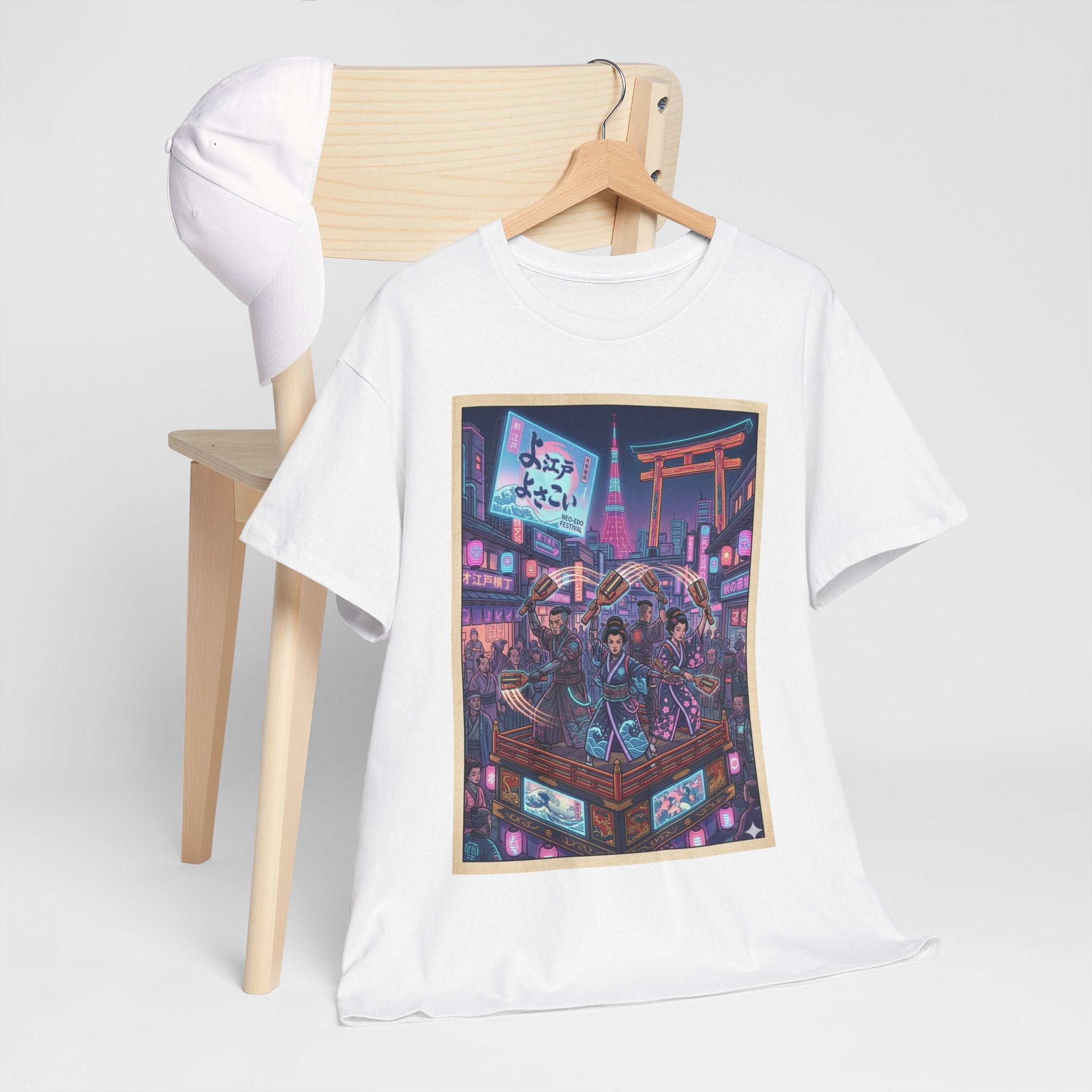 Anime Cyberpunk City T-Shirt | Neon Tokyo Street Scene | Tokyo Style X