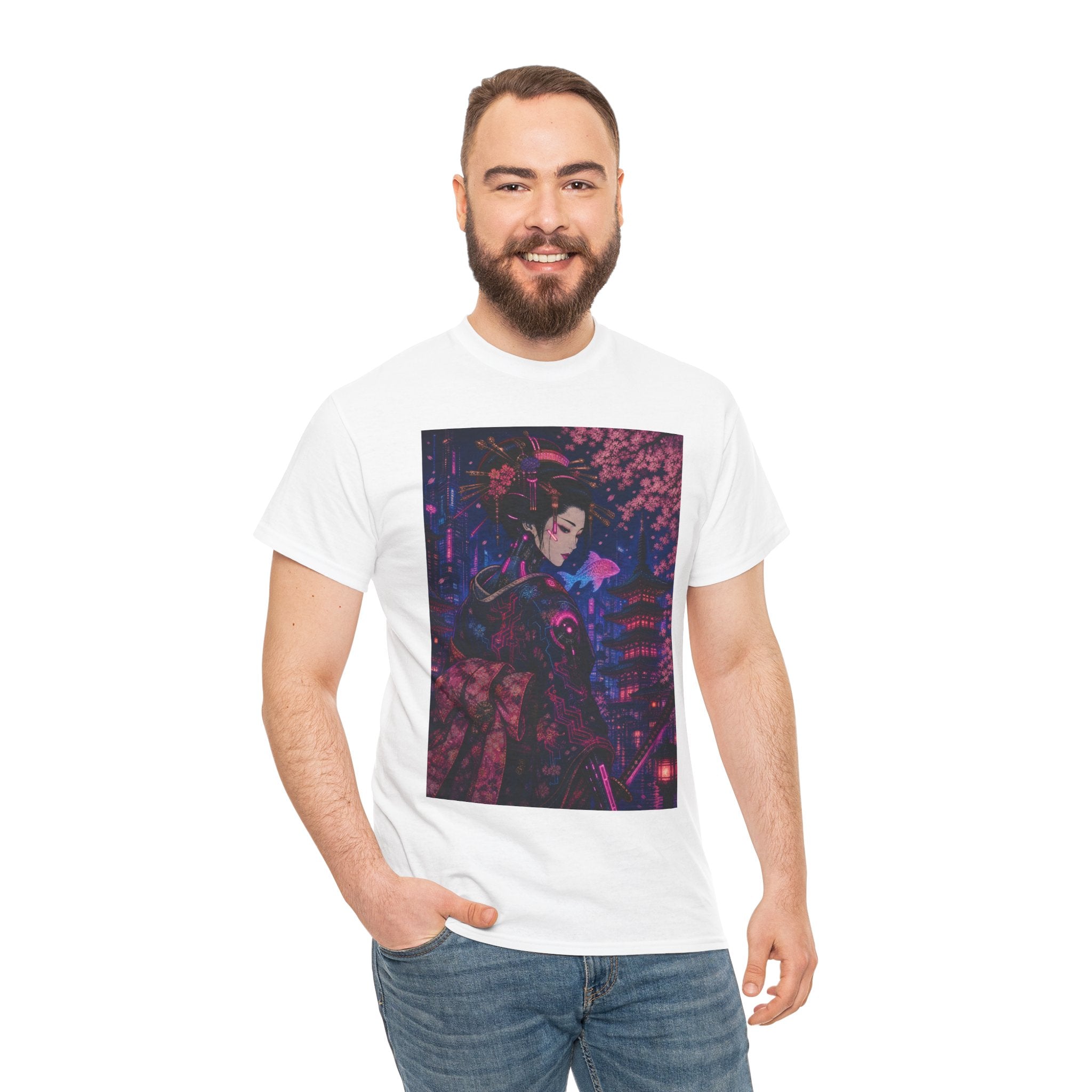 Anime Cyberpunk Geisha T-Shirt
